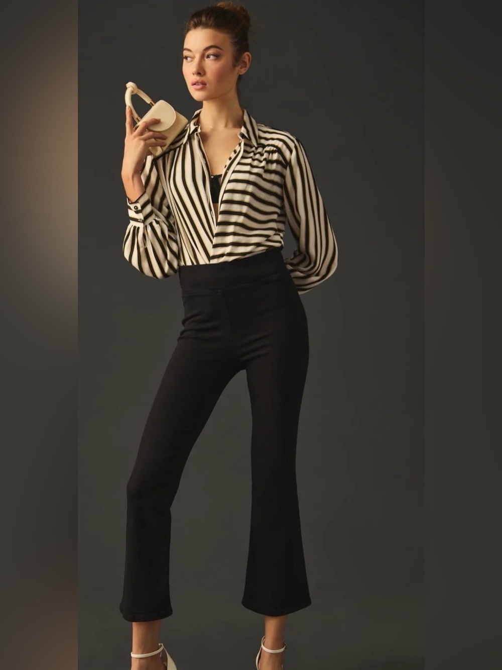Frame The Jet Set Flare Black Jeans Pull On Size 2